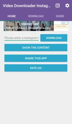 Video Downloader Instagram android App screenshot 0